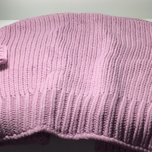 Free People Glow For It Chunky Knit Cardigan New Blossom (Lilac) Large - Picture 2 of 13